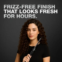 Ikonic Curling Tong 16mm Hair Curler | 8 Inch Titanium Barrel | Heat Ready Indicator, Rubber Grip, Safety Stand & Swivel Cord | Salon-Like Finish