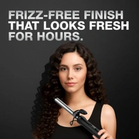 Ikonic Curling Tong 19mm Hair Curler | 8 Inch Titanium Barrel | Black & Golden | Heat Ready Indicator, Safety Stand, Swivel Cord | Salon-Like Finish