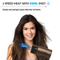 Ikonic Mini Vibe Hair Dryer 1200W - Coffee | 2 Speed Settings | Cool Shot | Overheat Protection | Compact & Travel Friendly Design | Suitable for All Hair Types