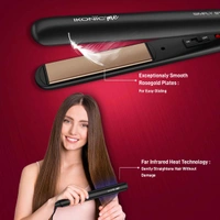 Ikonic Simply Straight Hair Straightener | Super Slim Rose Gold | 1-inch Plates | Compact Design | Quick Heat Up | Auto Controlled Heat Setting | Suitable for All Hair Types