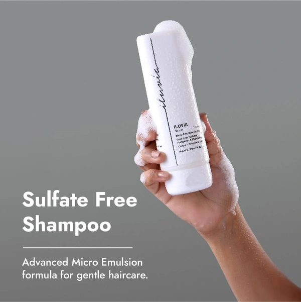 Iluvia Professional Sulphate-Free Shampoo 200ml | Unique Micro Emulsion Formula | Prevents Frizz, Breakage & Dryness | Strengthens Hair for Healthier, Smoother Locks