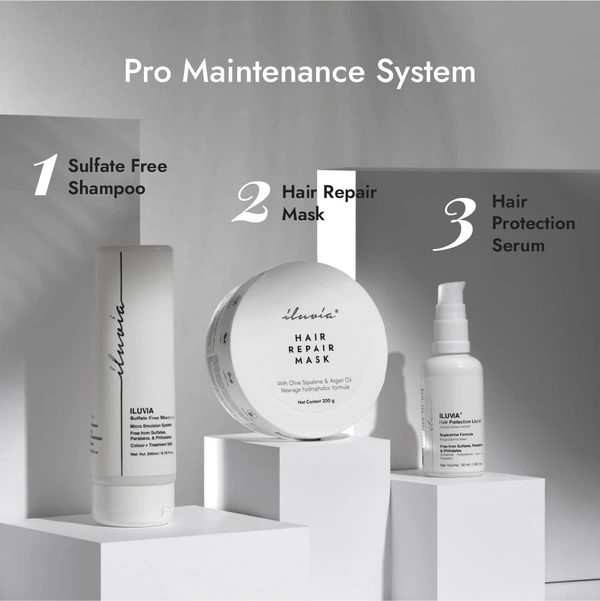 Iluvia Professional Sulphate-Free Shampoo 200ml | Unique Micro Emulsion Formula | Prevents Frizz, Breakage & Dryness | Strengthens Hair for Healthier, Smoother Locks