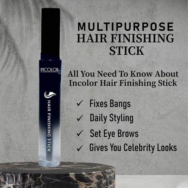 Incolor Hair Finishing Stick Hair Mascara 12ml for Flyaways & Frizz Control | Instant Hair Tamer | Smooth, Sleek & Polished Hair