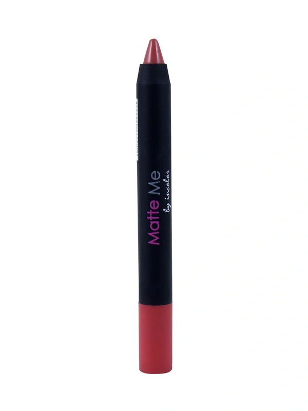 Incolor Matte Me Crayon Pencil Lipstick 03 Night out | Bold Matte Finish & Creamy Texture | Long-Lasting & Lightweight Lip Crayon for Glamorous Evening & Daily Looks
