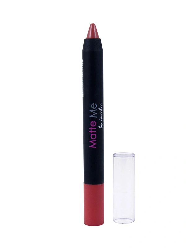 Incolor Matte Me Crayon Pencil Lipstick 03 Night out | Bold Matte Finish & Creamy Texture | Long-Lasting & Lightweight Lip Crayon for Glamorous Evening & Daily Looks