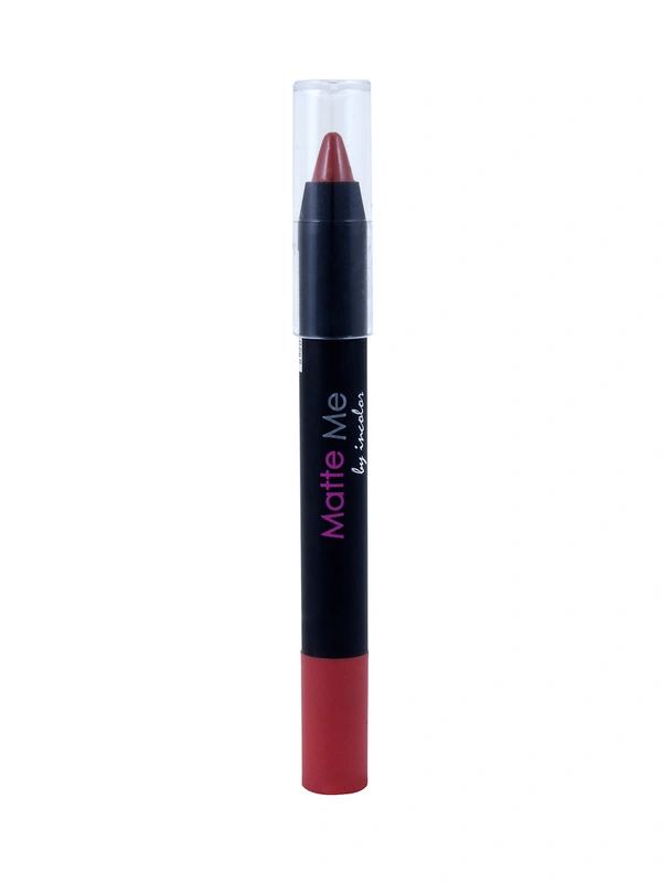 Incolor Matte Me Crayon Pencil Lipstick 03 Night out | Bold Matte Finish & Creamy Texture | Long-Lasting & Lightweight Lip Crayon for Glamorous Evening & Daily Looks