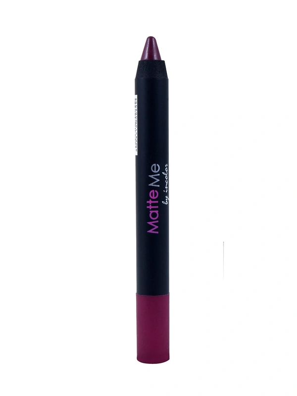 Incolor Matte Me Crayon Pencil Lipstick 08 Third Date| Smooth Matte Finish & High Pigmentation | Long Wear & Lightweight Feel | Creamy Texture & Precise Crayon Design