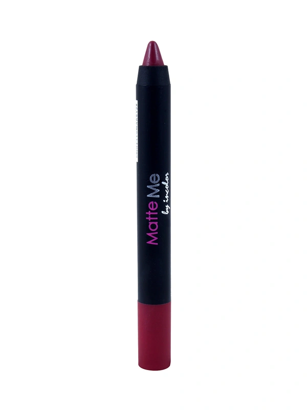 Incolor Matte Me Crayon Pencil Lipstick 10 Masquerade| Bold Matte Finish & Creamy Texture | Long-Lasting Wear & Precise Crayon Design | Lightweight Formula for All-Day Comfort