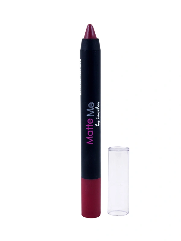 Incolor Matte Me Crayon Pencil Lipstick 10 Masquerade| Bold Matte Finish & Creamy Texture | Long-Lasting Wear & Precise Crayon Design | Lightweight Formula for All-Day Comfort