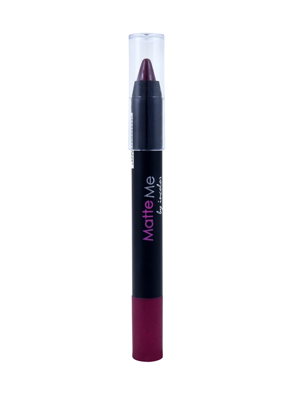 Incolor Matte Me Crayon Pencil Lipstick 10 Masquerade| Bold Matte Finish & Creamy Texture | Long-Lasting Wear & Precise Crayon Design | Lightweight Formula for All-Day Comfort