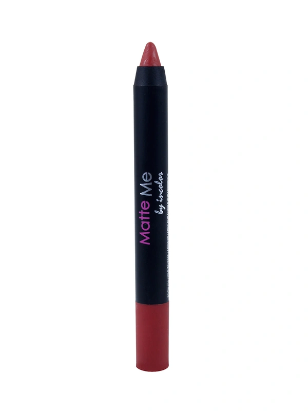 Incolor Matte Me Crayon Pencil Lipstick 12 Pay Day| Intense Matte Finish & Creamy Texture | Long-Lasting Wear & Precise Crayon Design | Lightweight Formula for All-Day Comfort