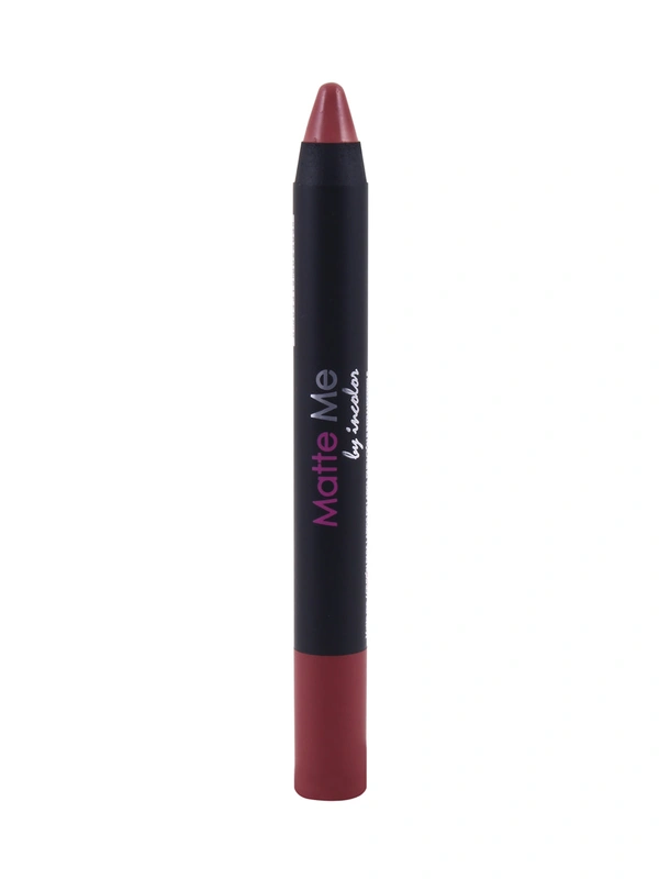 Incolor Matte Me Crayon Pencil Lipstick 16 Cannes| Elegant Matte Finish & Creamy Texture | Long-Lasting Wear & Precise Crayon Design | Lightweight Formula for All-Day Comfort