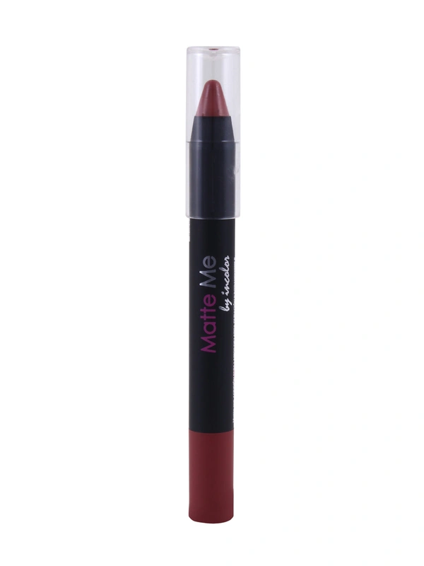 Incolor Matte Me Crayon Pencil Lipstick 16 Cannes| Elegant Matte Finish & Creamy Texture | Long-Lasting Wear & Precise Crayon Design | Lightweight Formula for All-Day Comfort