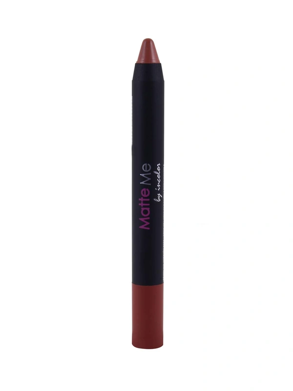 Incolor Matte Me Crayon Pencil Lipstick 21 Dusk to Down| Smooth Matte Finish & Creamy Texture | Long-Lasting Wear & Precise Crayon Design | Lightweight Formula for All-Day Comfort