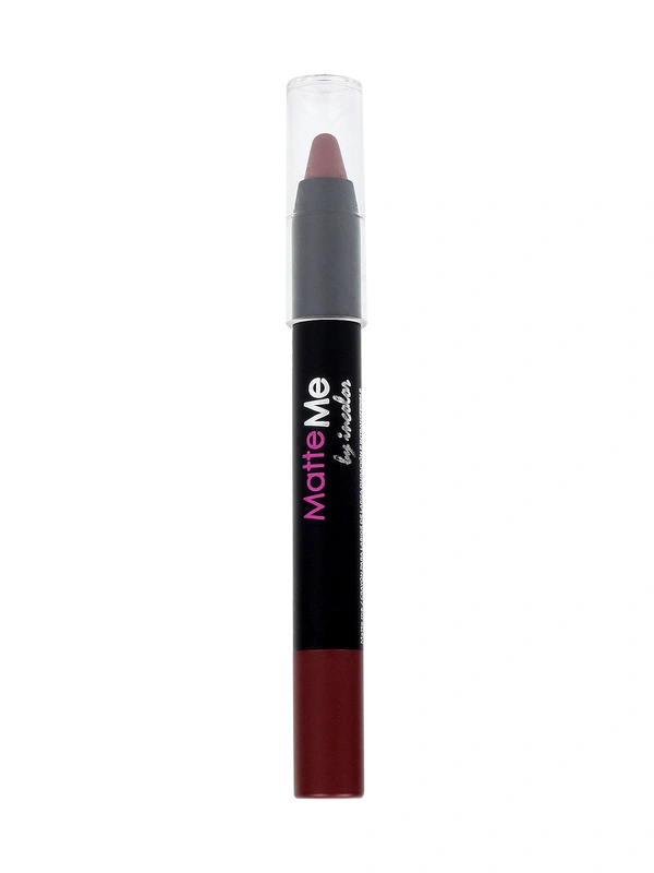 Incolor Matte Me Crayon Pencil Lipstick 25 Ash Pink | Soft Matte Finish & Creamy Texture | Long-Lasting Wear & Precise Crayon Design | Lightweight Formula for All-Day Comfort