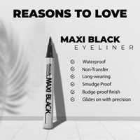 Incolor Maxi Pen Eyeliner 2gm Shade 04 Green for Women | Highly Pigmented Green | Long Lasting | Smudge Proof | Easy Sketch Pen Tip | Matte Finish