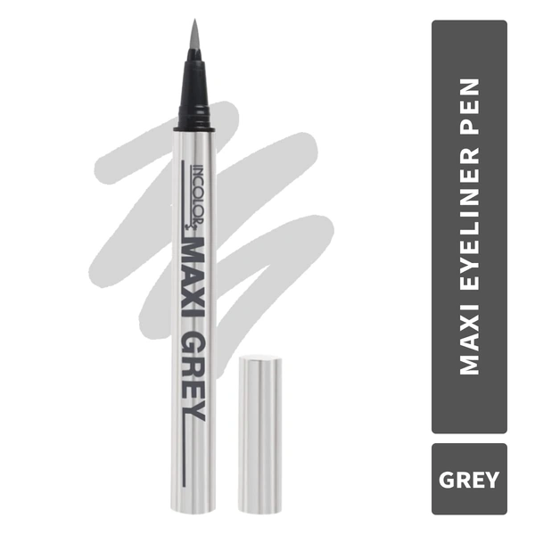 Incolor Maxi Pen Eyeliner 2gm Shade 05 Grey for Women | Highly Pigmented Grey | Long Lasting | Smudge Proof | Easy Sketch Pen Tip | Matte Finish