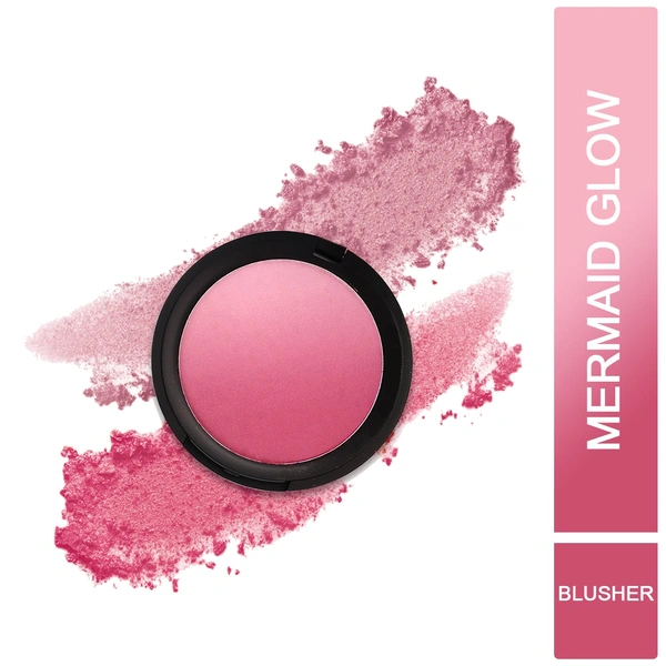 Incolor Mermaid Glow Blusher & Highlighter Shade 06 Soft Mauve | Soft Mauve Blush with Radiant Glow | Buildable, Long-Lasting, Silky Formula for Natural to Glam Looks