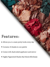 Incolor Midnight Dreams 18 in 1 Color Eyeshadow Palette 25g, Shade 02 | Waterproof Eye Makeup | Matte & Glitter Finish | Multicolor Palette