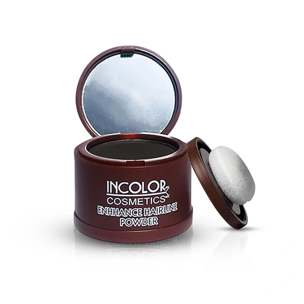 Incolor Root Touch Up Hair Powder Beard Line Black | Hairline & Beard Filler | Root Cover Up Stick | For Thinning Hair, Bald Spots & Eyebrows