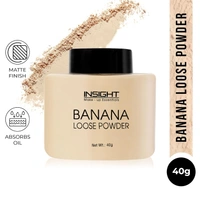 Insight Banana Loose Powder 40g | Make Up Setting Powder | for Matte, Bright Finish | Oil Control and Flawless Look | Reduces Shine | Long-lasting | Radiant complexion powder | 40g