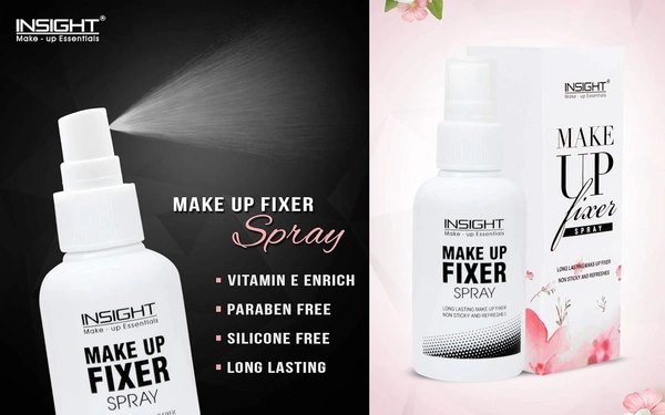 Insight Makeup Fixer Spray 75ML | Enriched with Vitamin E | Long-Lasting, Non-Sticky & Refreshing | Paraben & Silicone Free | Smudge-Proof & Lightweight Formula