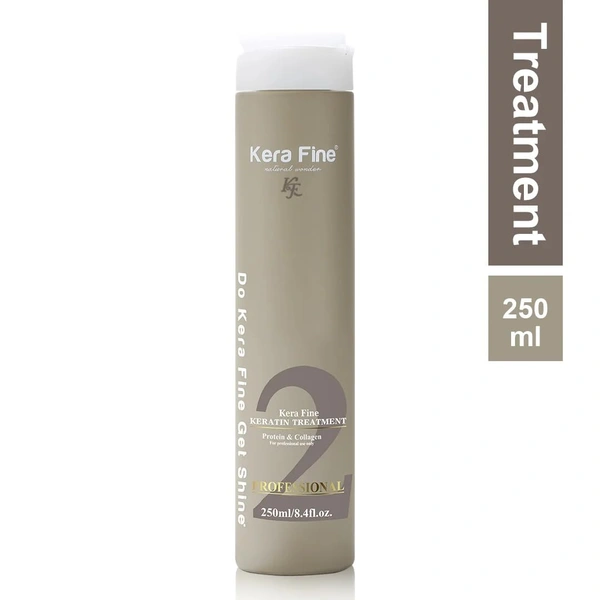 Kera Fine Keratin Hair Treatment 250ml | Professional Frizz-Free Smoothing Treatment for Smooth | Shiny Hair & Long-Lasting Results| Formaldehyde-Free Formula
