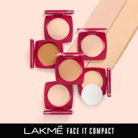 Lakme Forever Matte Compact Powder Natural Coral 9g | Smooth Matte Finish | 12 Hour Oil Control, Even Tone | Lightweight Daily Wear for All Skin Types