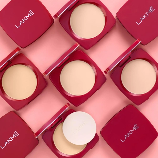 Lakme Forever Matte Compact Powder Natural Coral 9g | Smooth Matte Finish | 12 Hour Oil Control, Even Tone | Lightweight Daily Wear for All Skin Types
