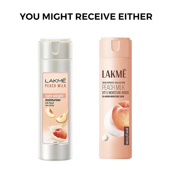 Lakme Peach Milk Moisturizer Body Lotion 200ml � Nourishing, Hydrating Lotion for Soft, Smooth Skin with Long-Lasting Moisture & Refreshing Peach Fragrance for All Skin Type