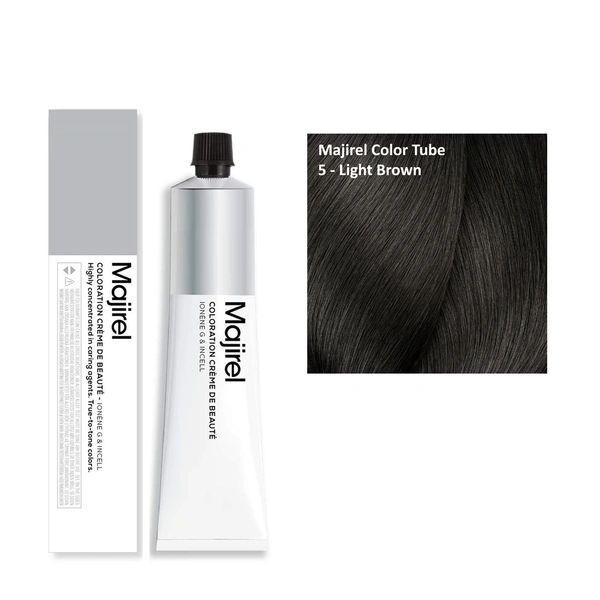 Loreal Professionnel Majirel Permanent Hair Color Cream Natural Brown Shade 5 Light Brown 49.5g