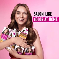 Loreal Paris Casting Creme Dark Brown 400 Gloss Conditioning Hair Color - 87.5g+72ml | No Ammonia | Rich, Ultra Glossy Color | Optical Grey Coverage | Long-Lasting Color| Honey-Infused Conditioner | Salon Like Hair At-home