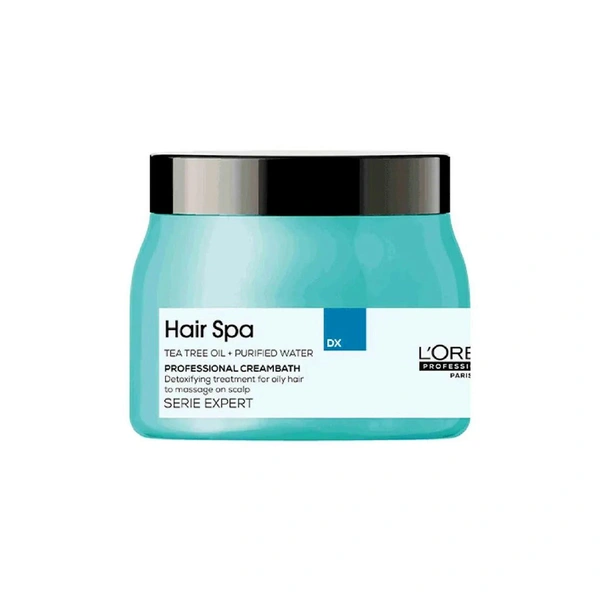 L'Oréal Professionnel Loreal Professional Hair Spa DX Creambath - 490g | Enriched Tea Tree Oil & Purified Water | Scalp Detox Treatment | Soft & Shiny Hair | For Oily Hair | Frizz Control | Salon-Like Treatment at Home (Note:By Including Additional Weight charge of Product is 99/-)