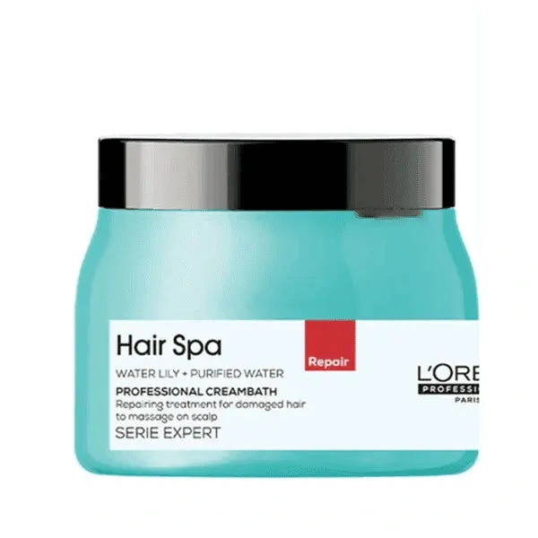 L'Oréal Professionnel Loreal Professional Hair Spa Repairing Creambath- 490g | Enriched Water Lily & Purified Water | Damaged Hair Treatment | Moisturizing Hair Mask | Frizz Control | Salon-Like Treatment at Home (Note:By Including Additional Weight charge of Product is 99/-)