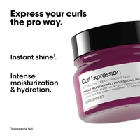L'Oreal Professionnel Curl Expression Hair Mask 250ml For Curly & Coily Hair | Intense Moisturizing & Hydrating | Deep Nourishment, Anti Frizz, Shine Boost, Salon Results