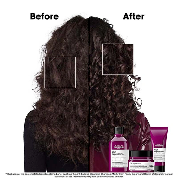 L'Oreal Professionnel Curl Expression Hair Mask 250ml For Curly & Coily Hair | Intense Moisturizing & Hydrating | Deep Nourishment, Anti Frizz, Shine Boost, Salon Results