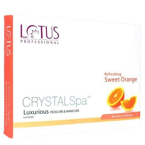 Lotus Professional Lotus Crystal Spa Luxurious Pedicure & Manicure | Relaxing Sweet Orange | Deep Cleansing, Hydration & Nourishment | Smooth, Rejuvenated Hands & Feet | Salon Glow at Home