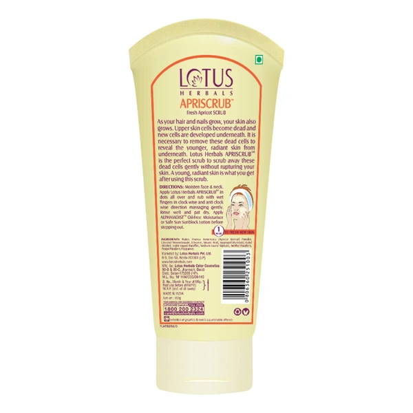 Lotus Herbals Apriscrub Fresh Apricot Scrub, 100 gm