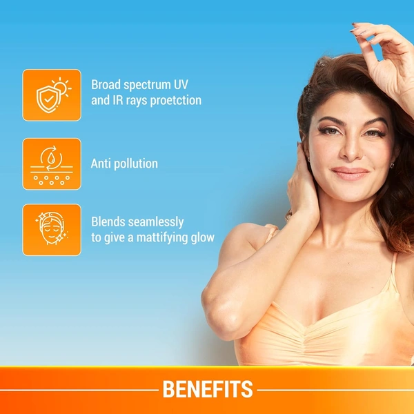 Lotus Herbals Safe Sun Silk Touch Mattifying Uv Cream PA+++, SPF 50, UVA & UVB 75 gm