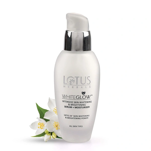 Lotus Herbals White Glow Intensive Skin Whitening & Brightening Serum + Moisturiser, 30ml