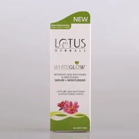 Lotus Herbals White Glow Intensive Skin Whitening & Brightening Serum + Moisturiser, 30ml