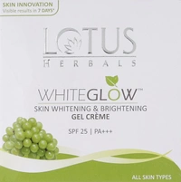 Lotus Herbals White Glow Skin Brightening & Whitening Gel Creme SPF 25 PA+++, 60 gm