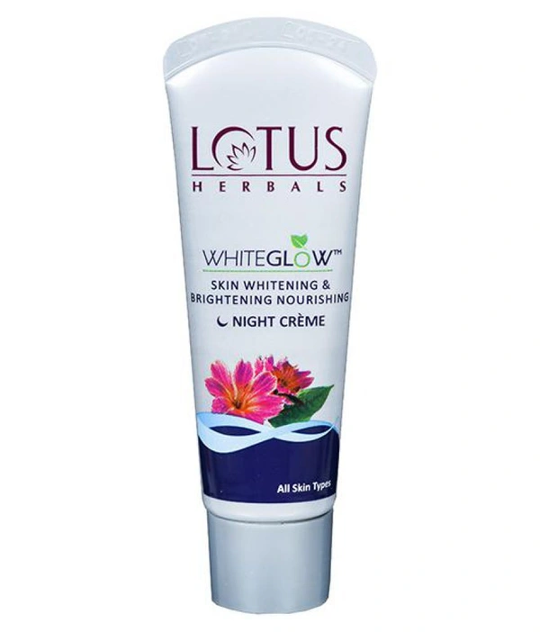 Lotus Herbals White Glow Skin Night Cream 15g | Whitening & Brightening Nourishing | Deep Hydration, Even Skin Tone & Radiant Glow While You Sleep