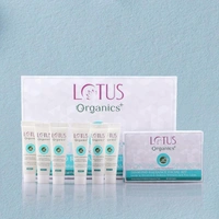Lotus Organics Diamond Radiance Facial Kit 54g Pack Of 4| With 100% Certified Plant Ceramide & Diamond Dust | Deep Hydration, Anti-Ageing & Skin Tightening | All Skin Types