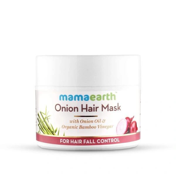 Mama Earth Mama earth Onion Hair Mask 200g | Enriched with Onion Oil & Organic Bamboo Vinegar | Strengthens Hair, Controls Hair Fall & Promotes Healthy Hair Growth