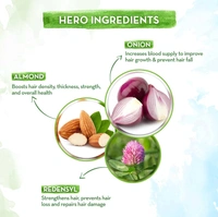 Mamaearth Onion Hair Oil 150ml | with Redensyl for Hair Fall Control | Mineral Oil & Silicon Free | Strength & Shiny Hair | Improves Scalp Health | Non-Greasy | Thicker & Healthier Hair | for All Hair Types