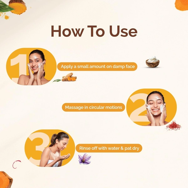 Mamaearth Ubtan Natural Face Wash 100ml | with Turmeric & Saffron | for Tan Removal & Skin Brightening | Sun Damage Repairs | Sulfate-Free | Glow-Boosting | Non-Drying | For All Skin Types