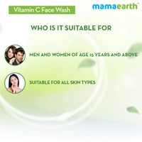 Mamaearth Vitamin C Face Wash 100ml | with Vitamin C and Turmeric for Skin Illumination | Paraben & SLS Free | Brightens Skin | Reduces Dark Spots | Even Skin Tones | Natural Glowing Skin | Anti-Acne Face | For All Skin Types