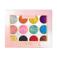 Mars 12 Shade Ultra Pigmented Glitter Eyeshadow Palette 01 Multicolor , 12g | Long-Wearing | Easily Blendable | High Shine Shimmery | Multicolor Eye Makeup