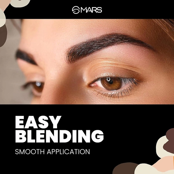 Mars Eyebrow Powder Cake 4-in-1 with Angled Brush & Spoolie (8g)| Long-Lasting | Waterproof Formula